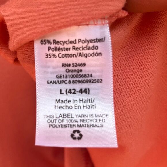 George peach tone plain short-sleeved t-shirt, polyester/cotton blend,L42-44 - Picture 2 of 6